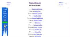 Desktop Screenshot of daysuntil.co.uk